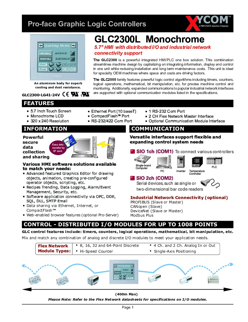 First Page Image of GLC2300-LG41-24V Datasheet.pdf